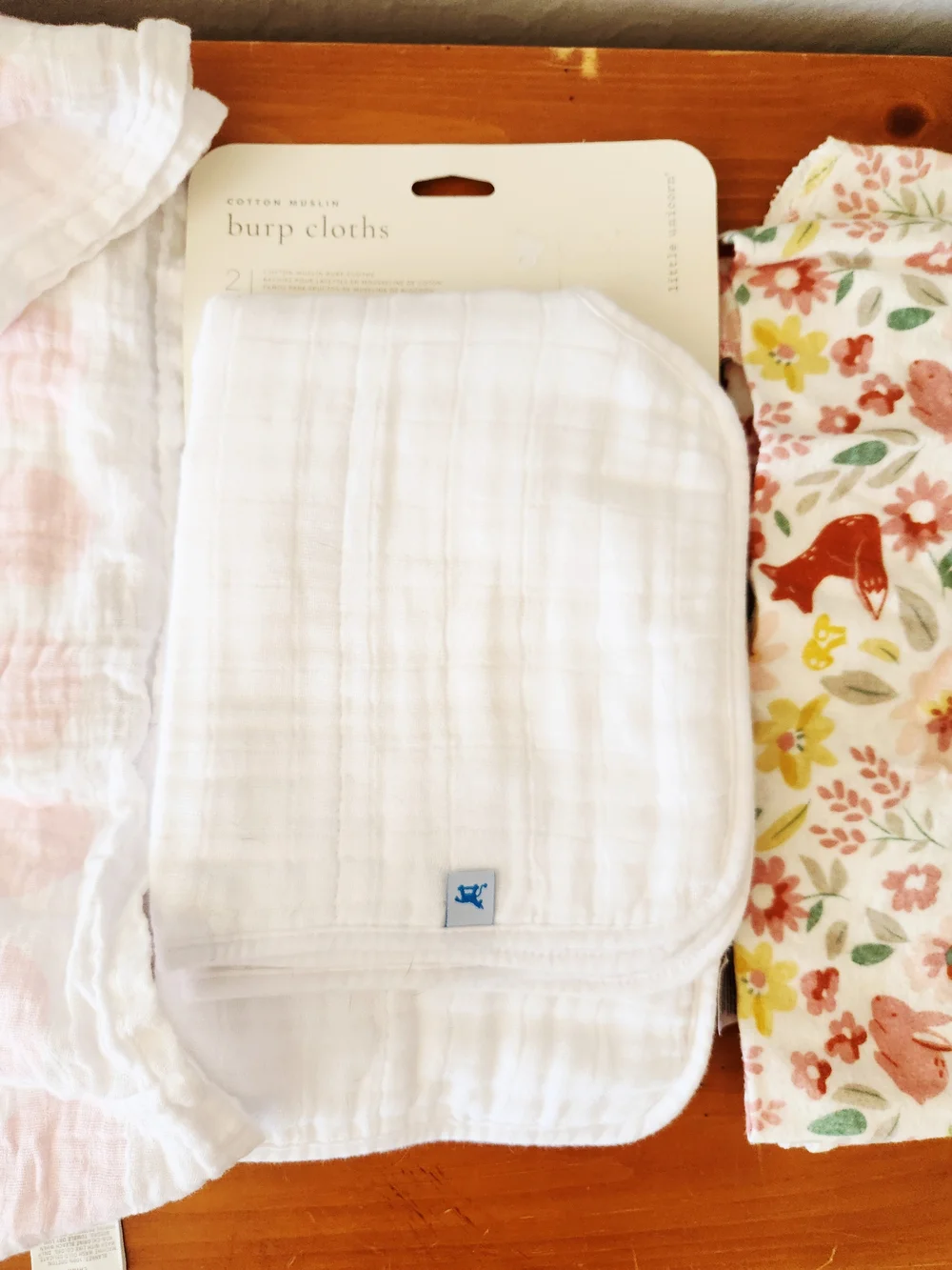 Muslin Baby Burp Cloth And Swaddle Lot